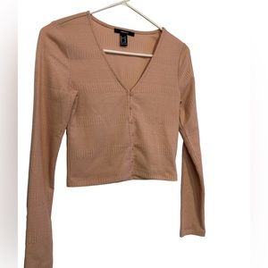 Forever 21 peach button up cardigan size M